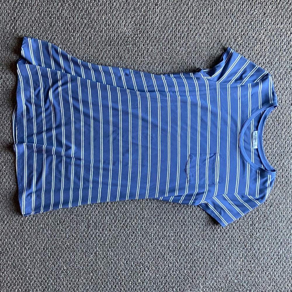Blue striped dress